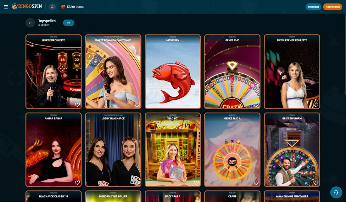 RingoSpin Casino Live casino 