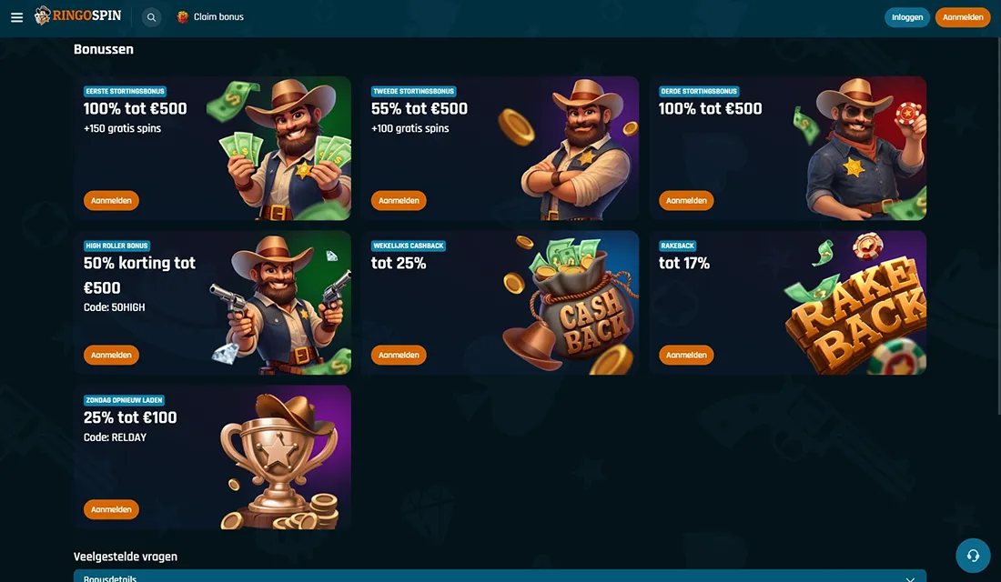 RingoSpin Casino Bonussen en promoties 